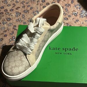 kate spade signature Spade coated Canvas Lace-Up Sneakers